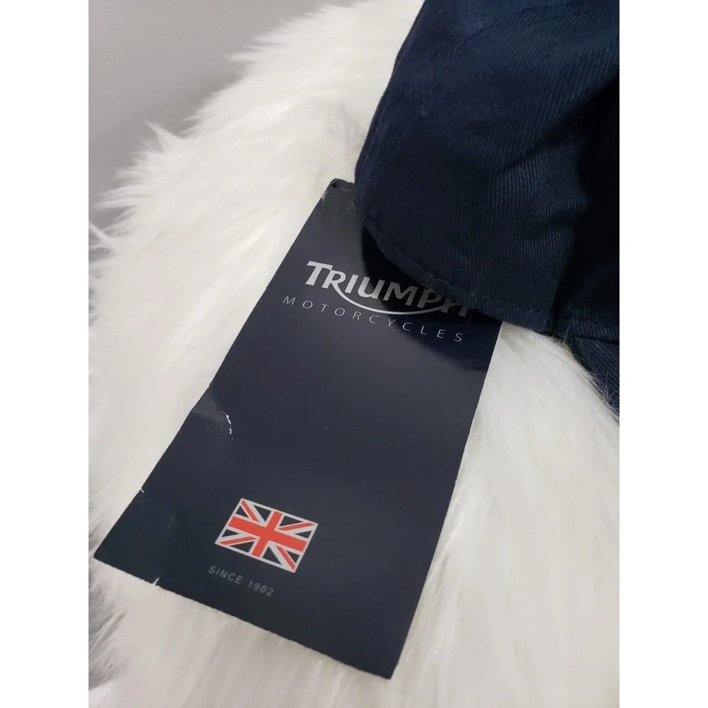 NEW Triumph Motorcycles Mundesley Golf Cap Hat ADJUSTABLE MENS NAVY BLUE